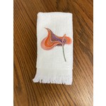 Carol Tarasi Handmade by Carol |   Orange and Brown Flower fingertip towel