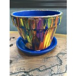 Melinda Miller Melinda Miller | Multi - Colored Medium Painted Flower Pot