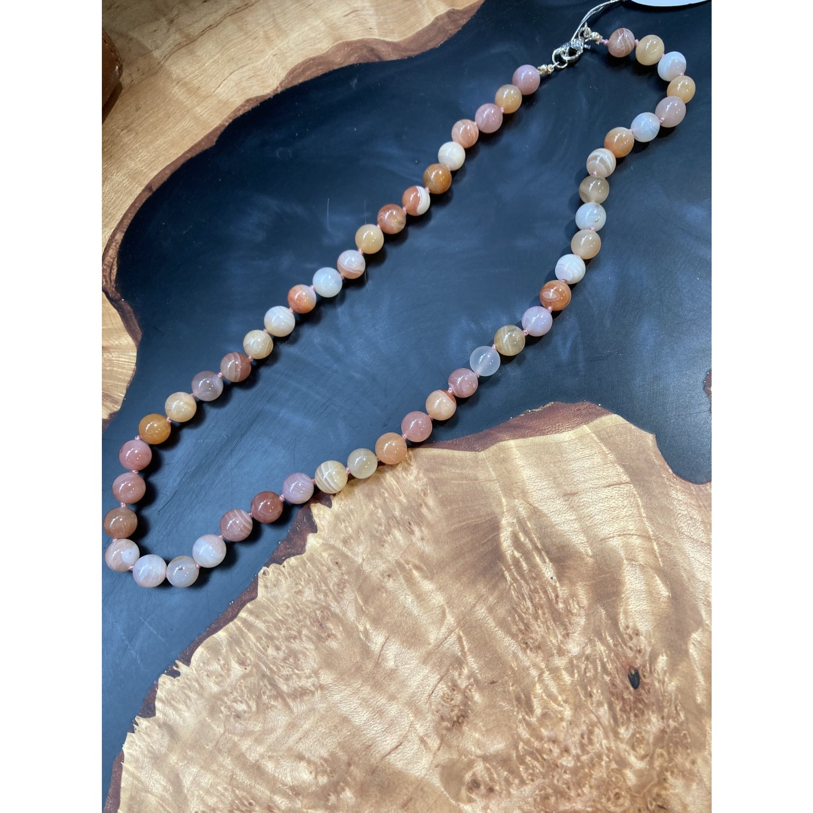 Jeanne Shuff Jeanne Marie | Hand Knotted Botswana Agate necklace #4