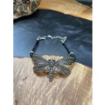 Colleen Hirsh Colleen Hirsh #242 Dragonfly Black Leather bracelet