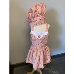 Carol Tarasi Handmade by Carol | Orange check  apron and hat size 5