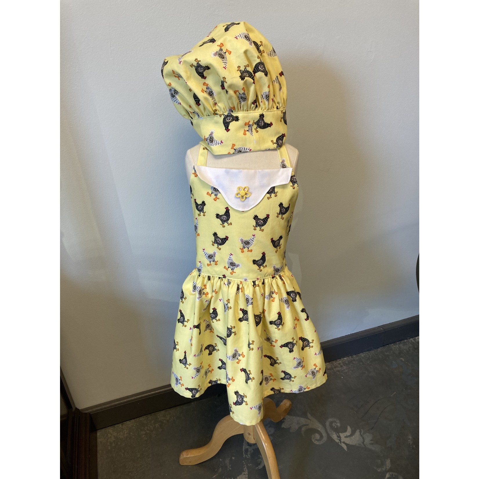 Carol Tarasi Handmade by Carol | Yellow chicks apron and hat size 5