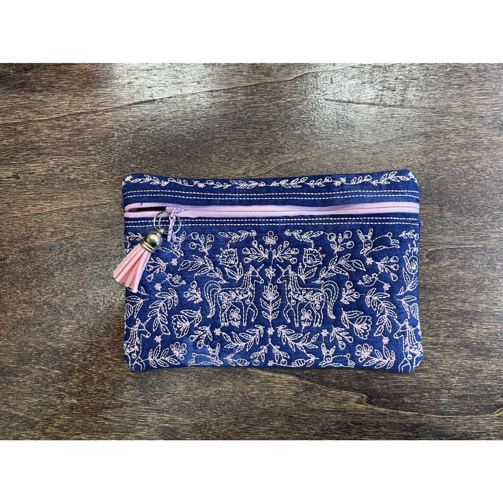 Stacey Gray Sew Cute | Pink and Blue Animal Print Sm Purse