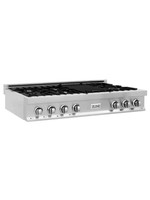 ZLINE 48" Porcelain Gas Stovetop with 7 Gas Burners and Griddle