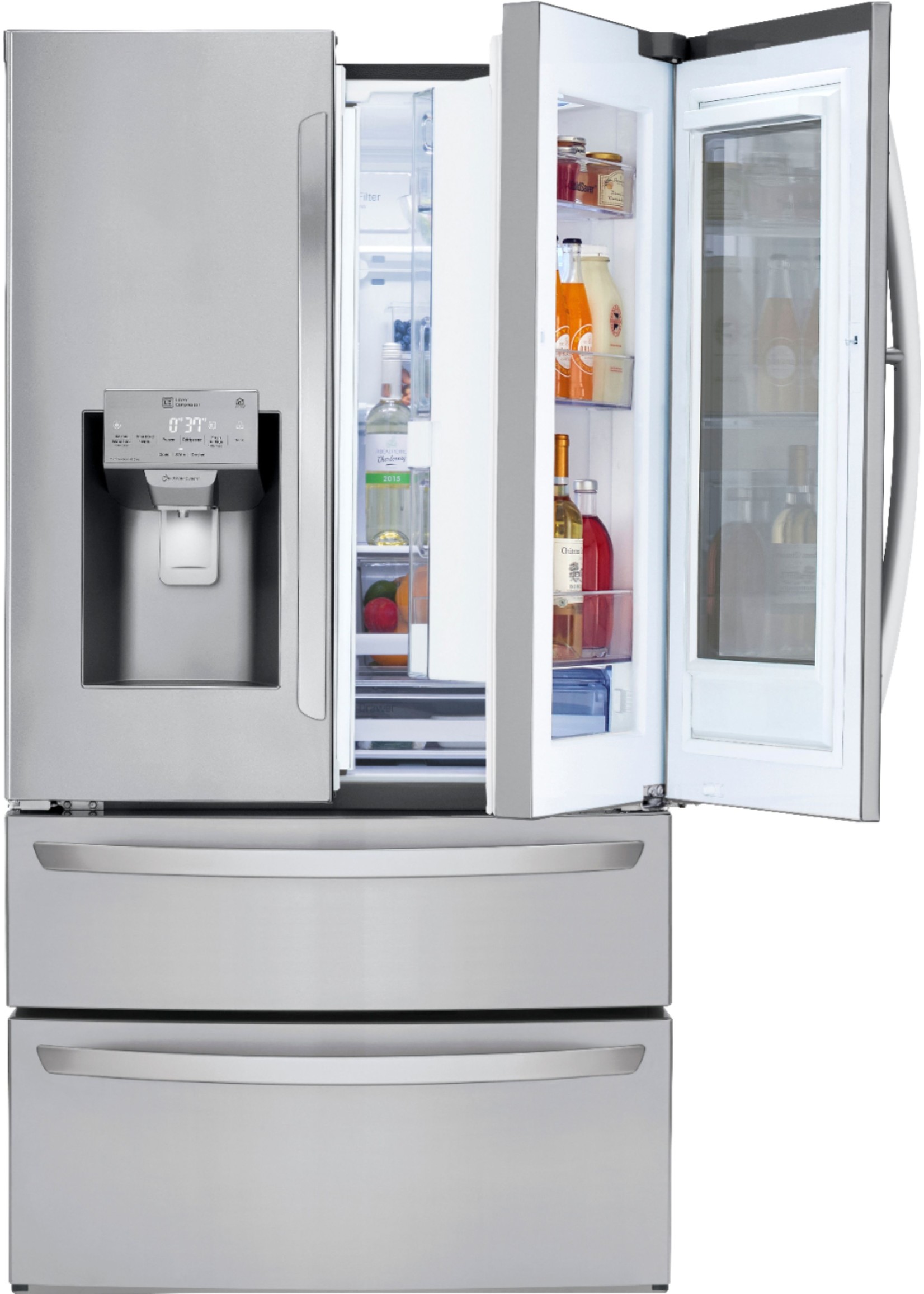 LG LG Electronics 28 cu. ft. 4-Door Smart Refrigerator with InstaView Door-in-Door in Stainless Steel