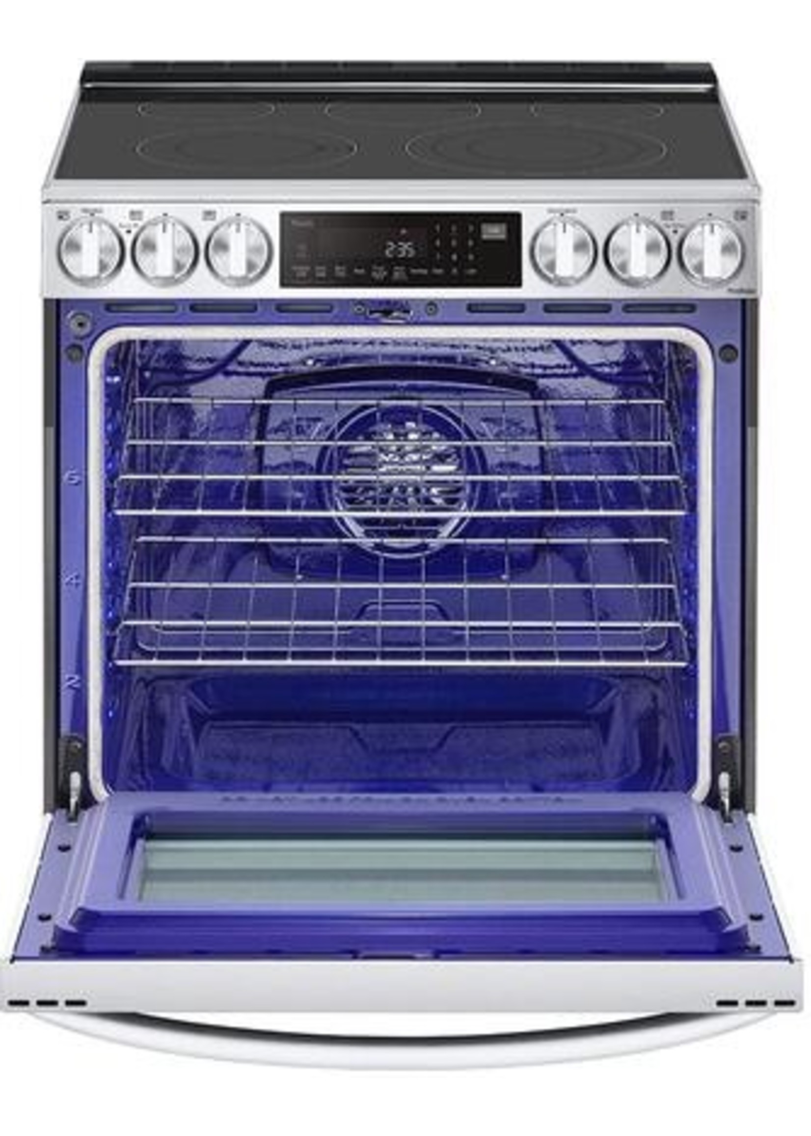 LG LG 6.3 cu. ft. Slide-in Electric Range with Easy Clean, Instaview and Air Fry in Printproof Stainless Stee