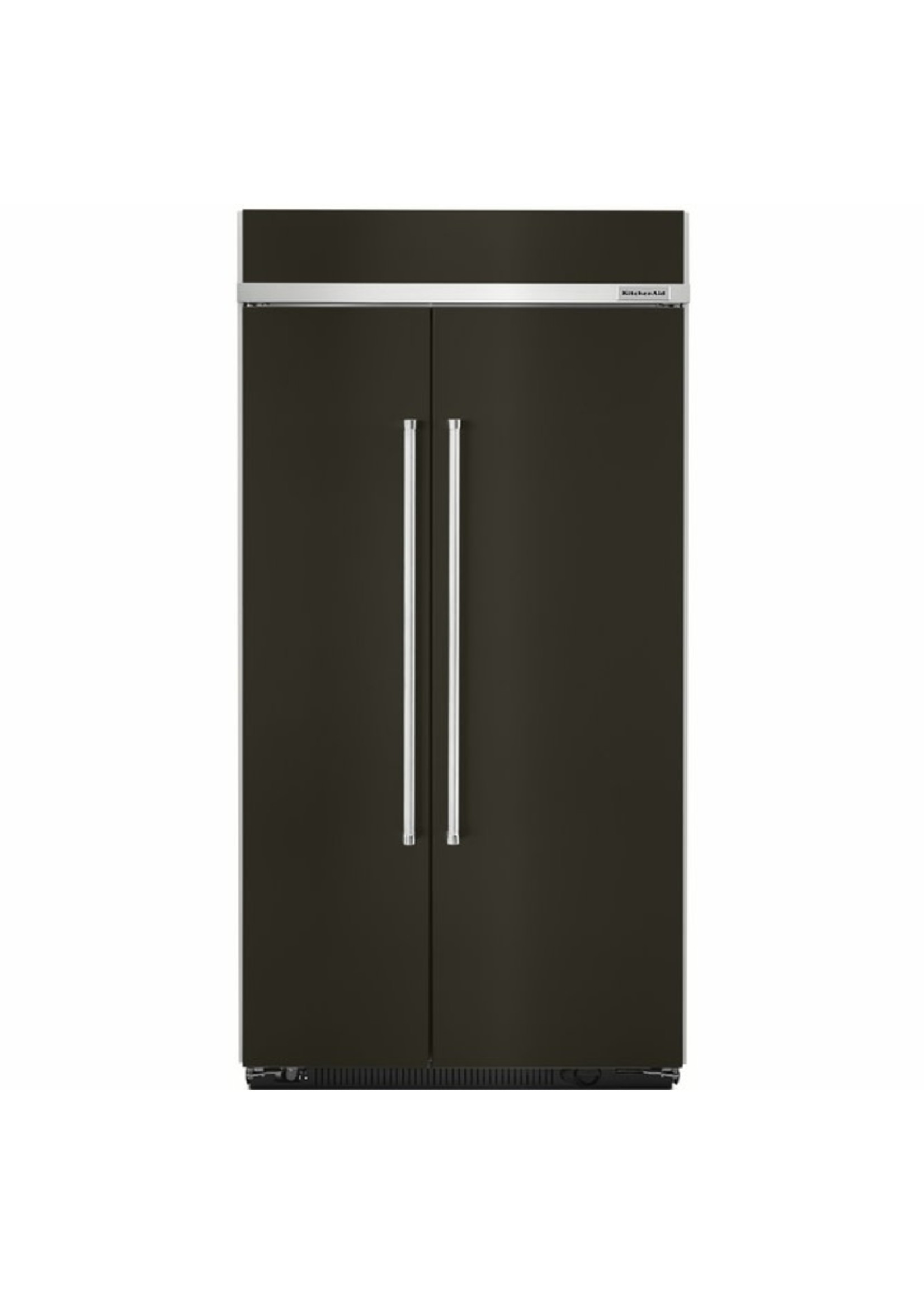 KITCHEN AID KitchenAid ft. 42" 25.5 cu. Built-In Side by Side Refrigerator Black Stainless Steel