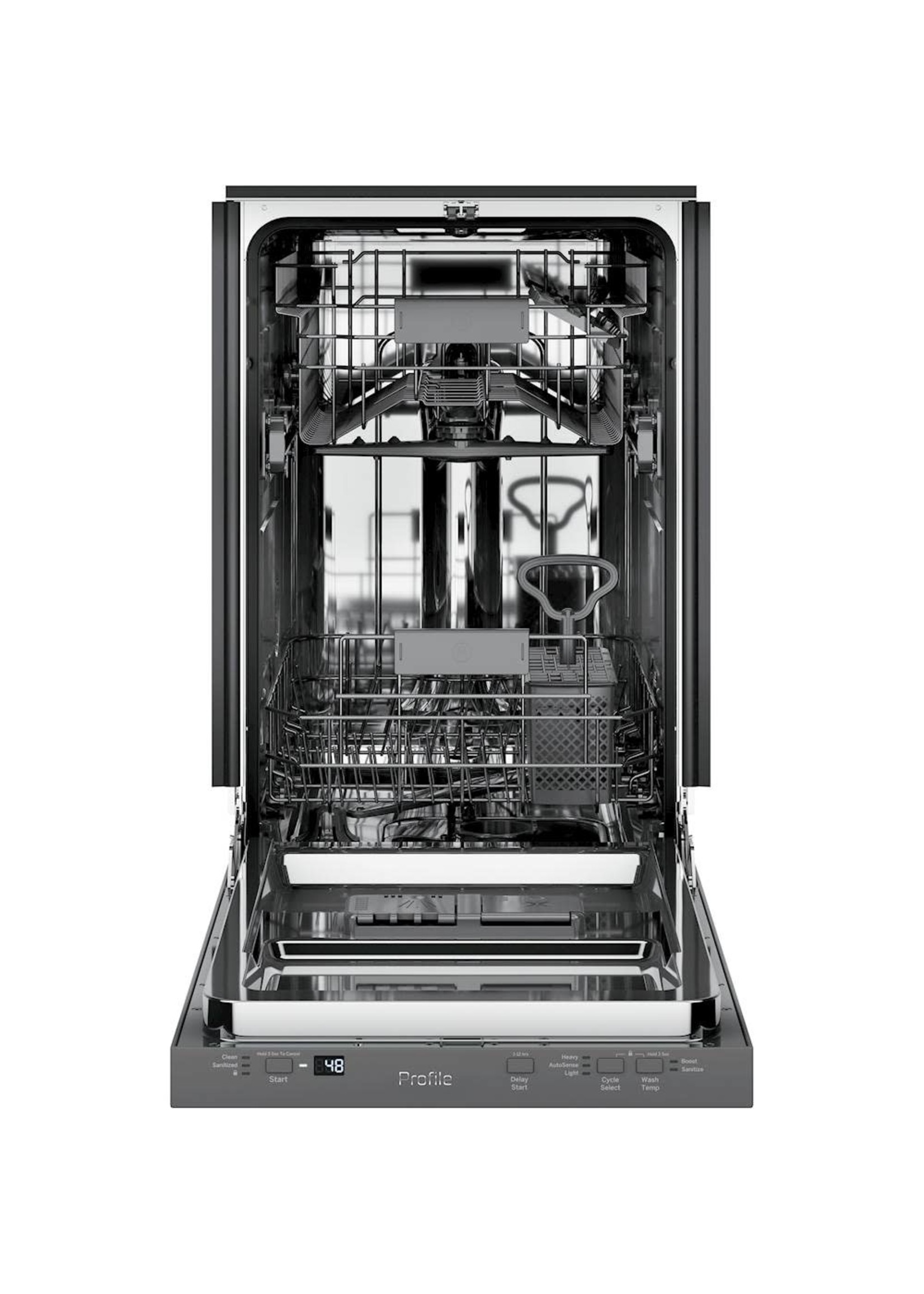Ge Profile 18" Top Control Built-In Dishwasher with Stainless Steel Tub - Stainless steel
