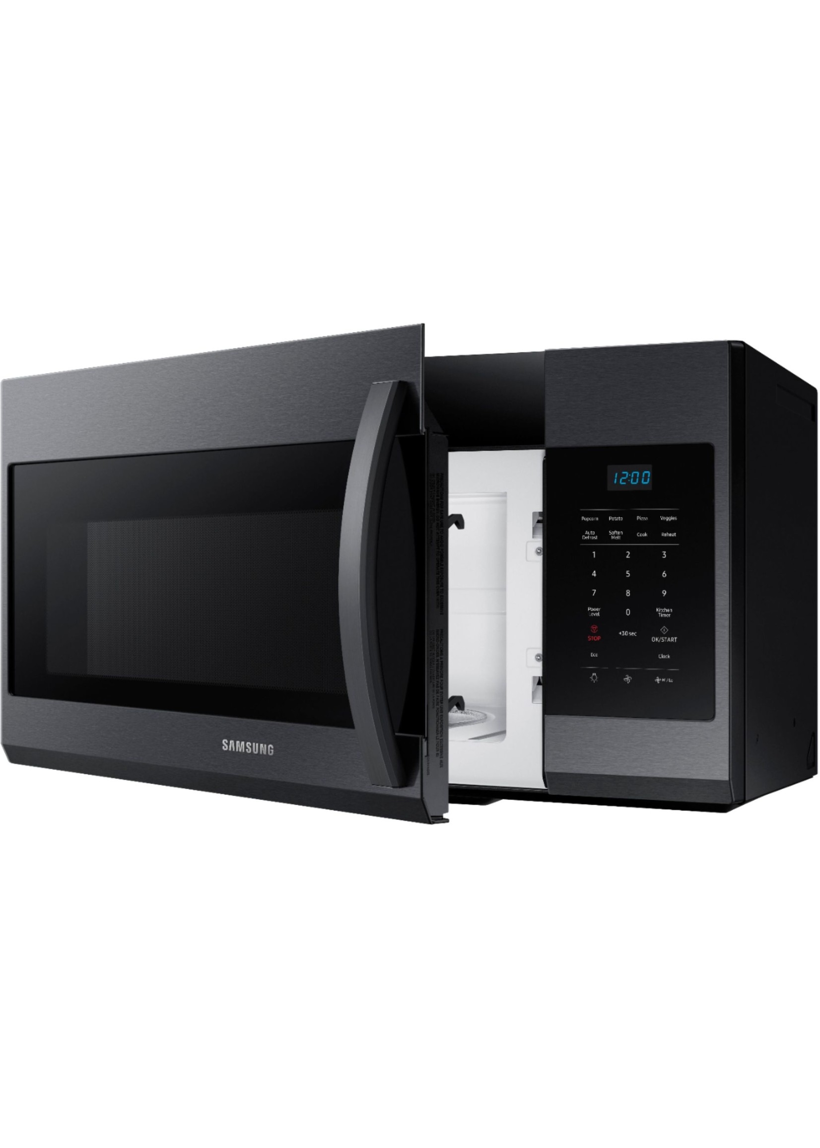 SAMSUNG 1.7 Cu. Ft. Over-the-Range Microwave - Black stainless steel