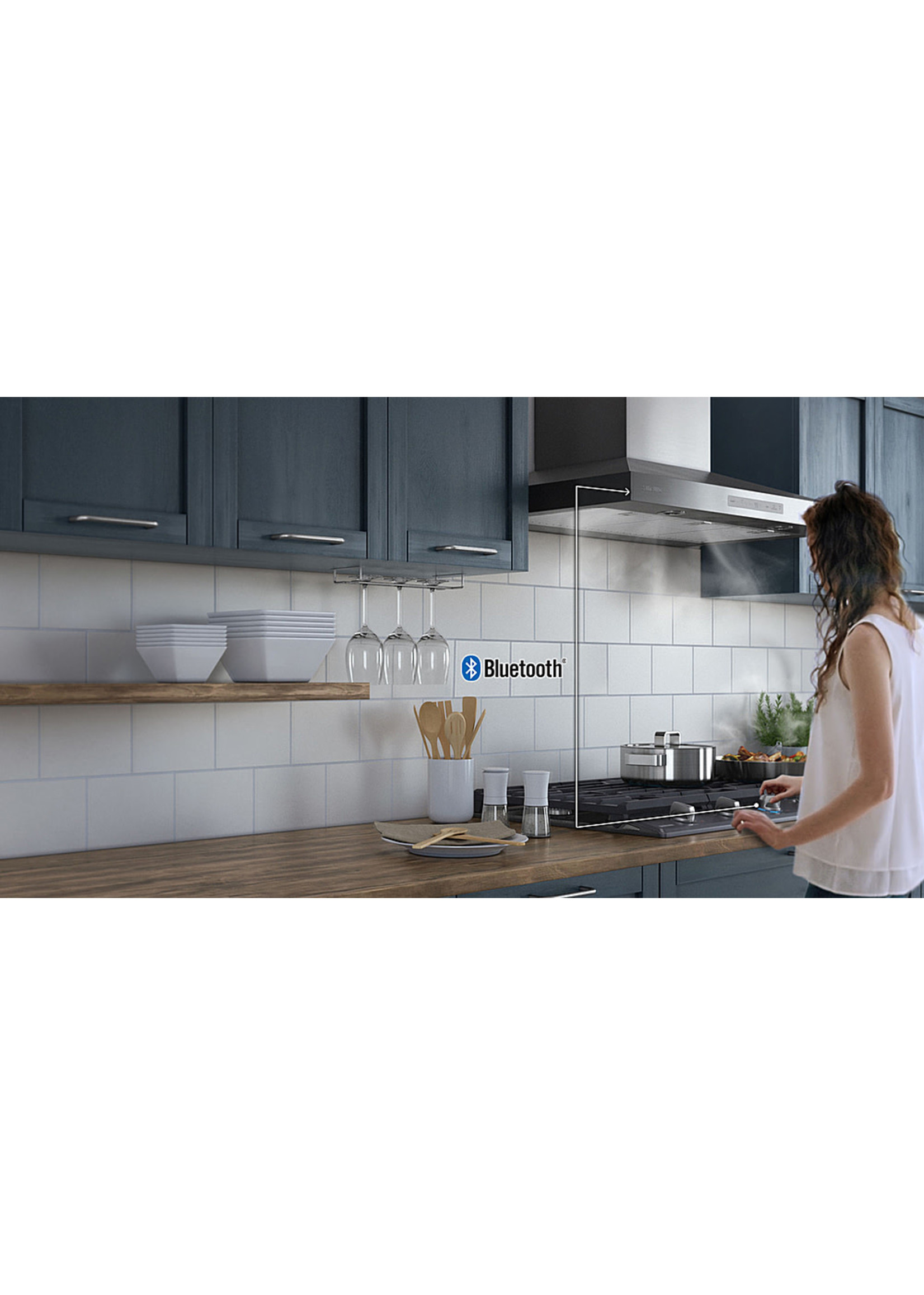 Samsung - 36" Built-In Gas Cooktop with WiFi - Black stainless steel