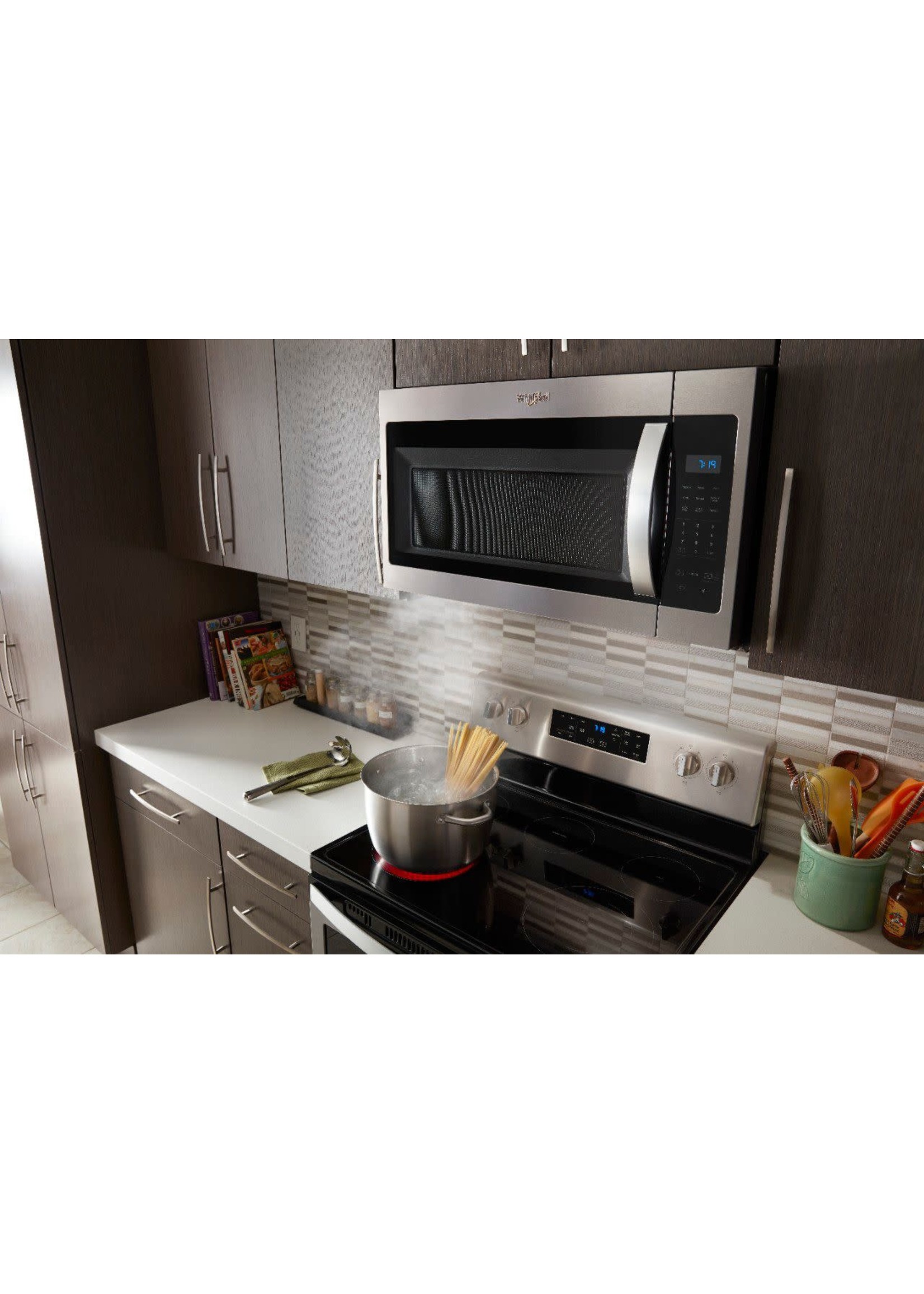 Whirlpool 1.7-cu ft 1000-Watt Over-the-Range Microwave (Stainless