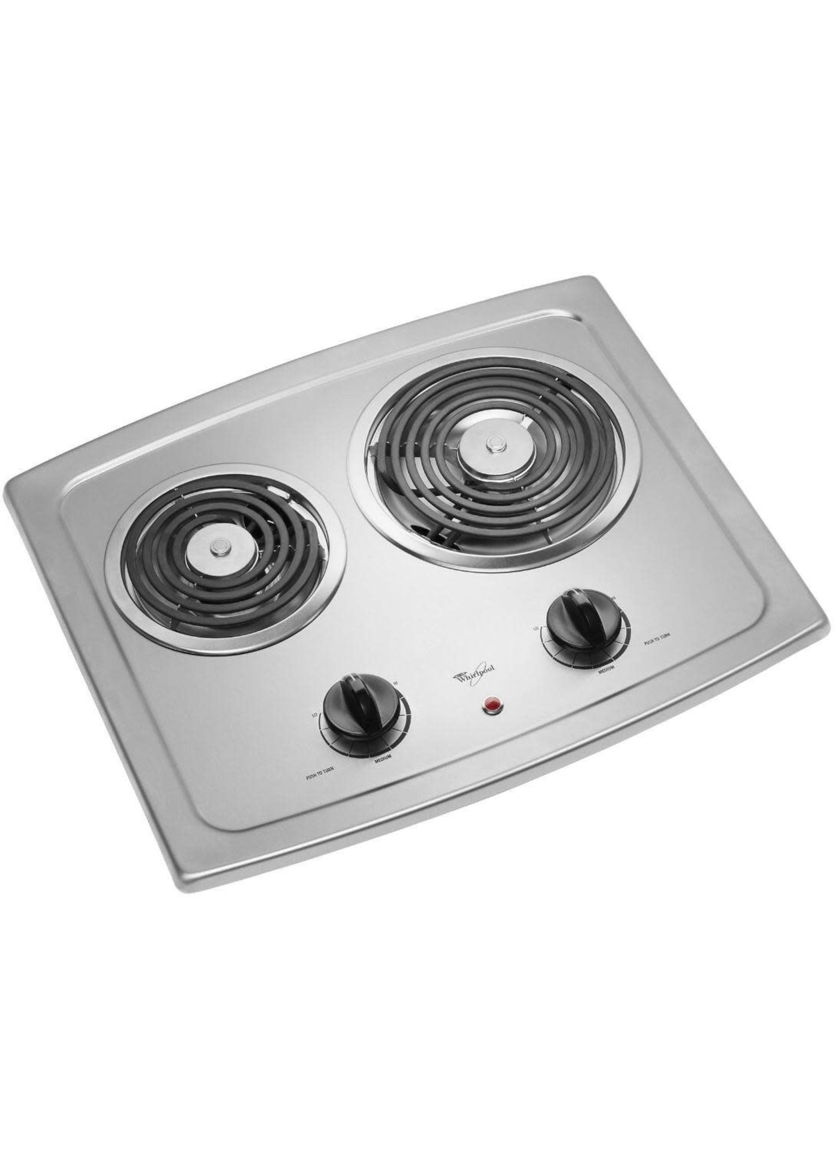 Whirlpool - 21" Built-In Electric Cooktop - Stainless steel