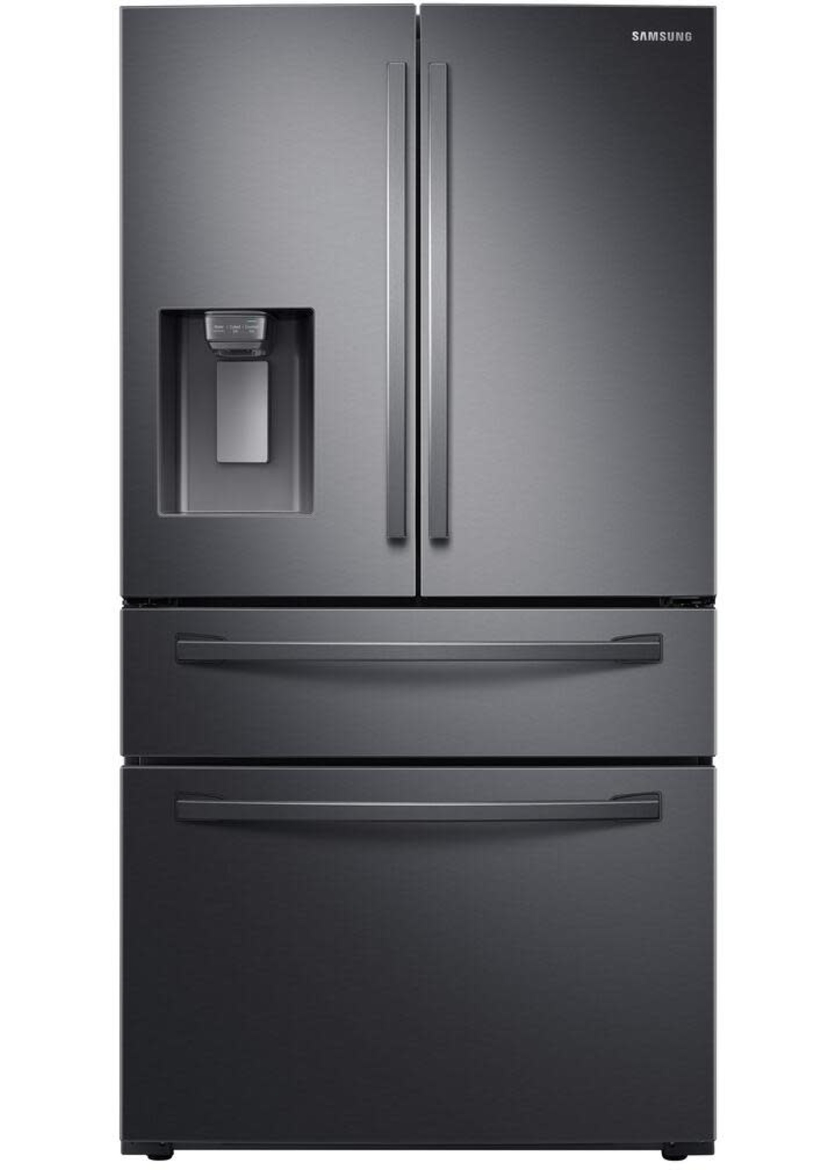 Samsung - 28 cu. ft. 4-Door French Door Refrigerator with FlexZone Drawer - Black stainless steel