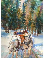 Givinity Press Givinity Over The Hills We Go Holiday Card set of 15