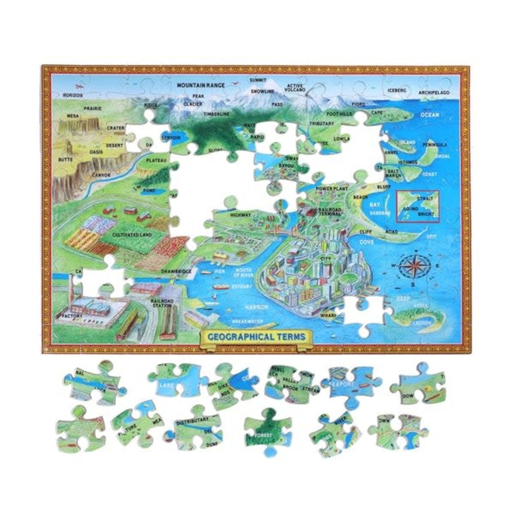 Eeboo Geographical Terms 100pc Puzzle