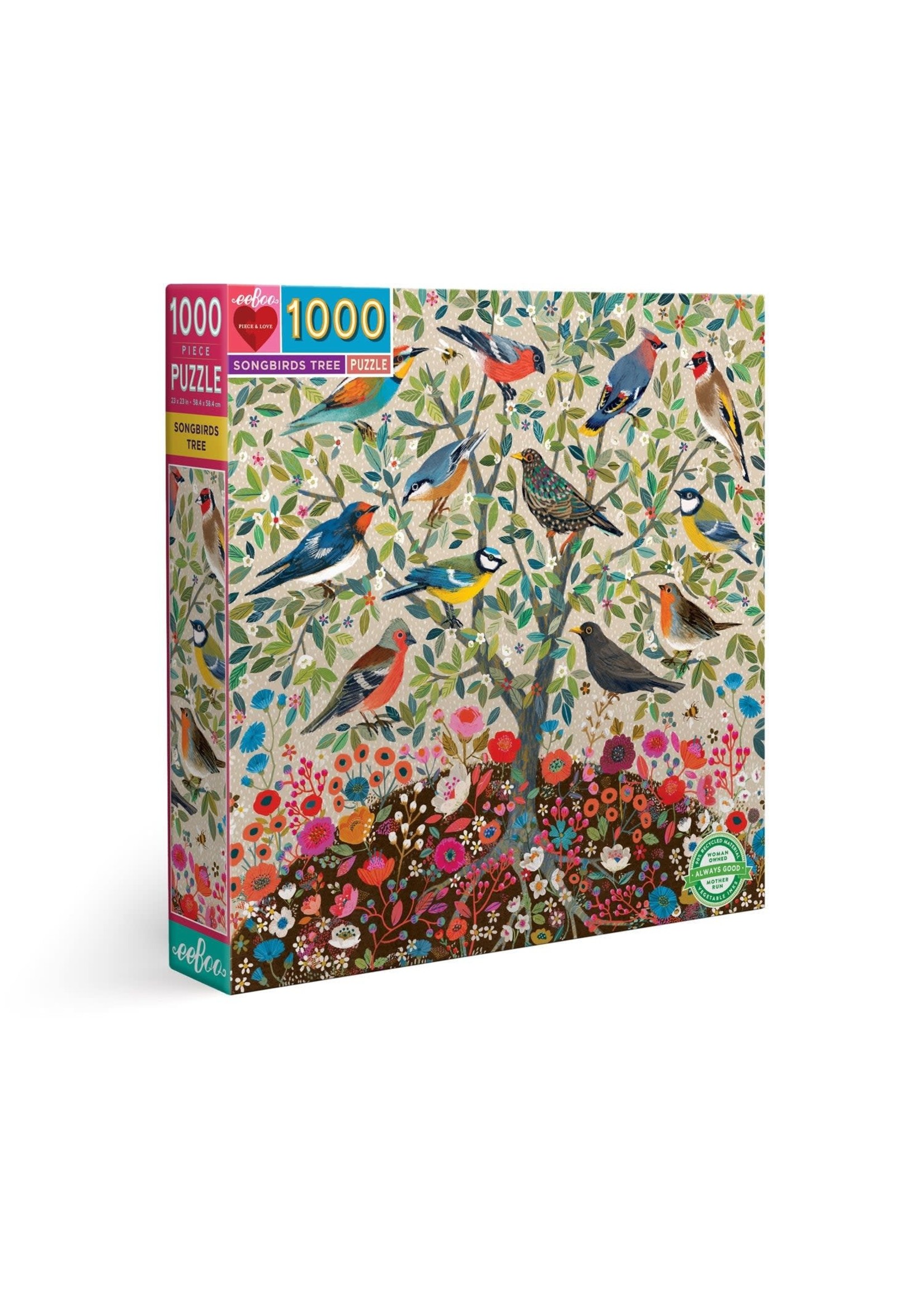 Eeboo Songbirds Tree 1000 pc  Square Puzzle