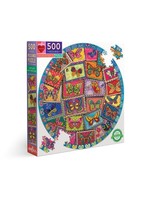Eeboo Vintage Butterflies 500pc Round Puzzle