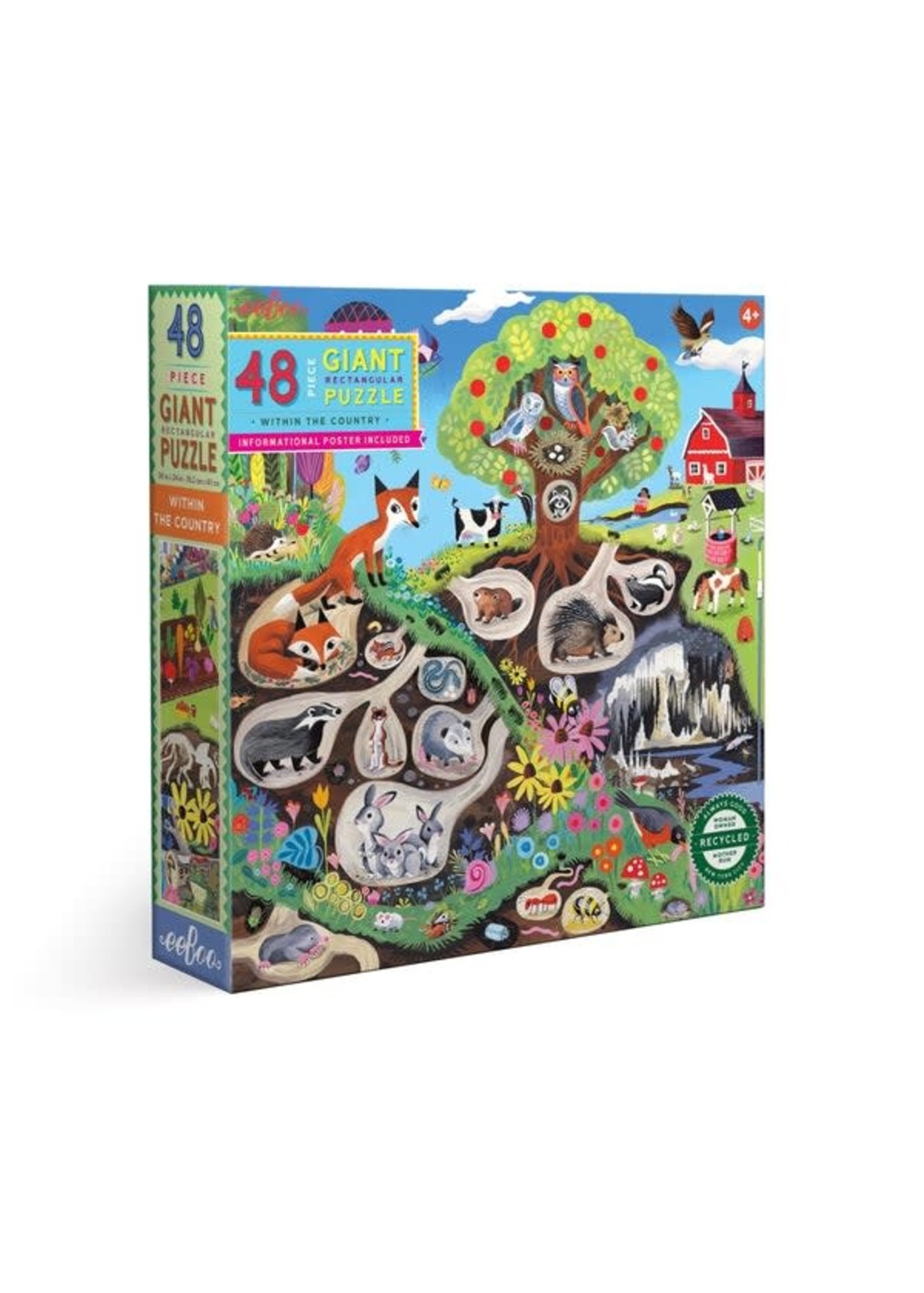 Eeboo Within the Country 48pc Giant Puzzle