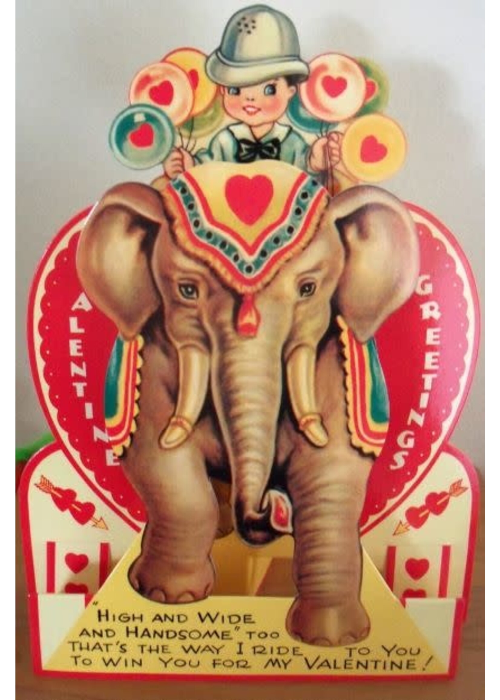 Boy on Elephant Card