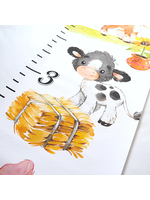 Farm Animal canvas Growth Chart