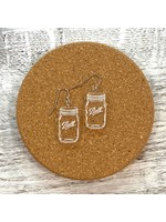 Holly & Liz Mason Jar Earrings - Clear Acrylic