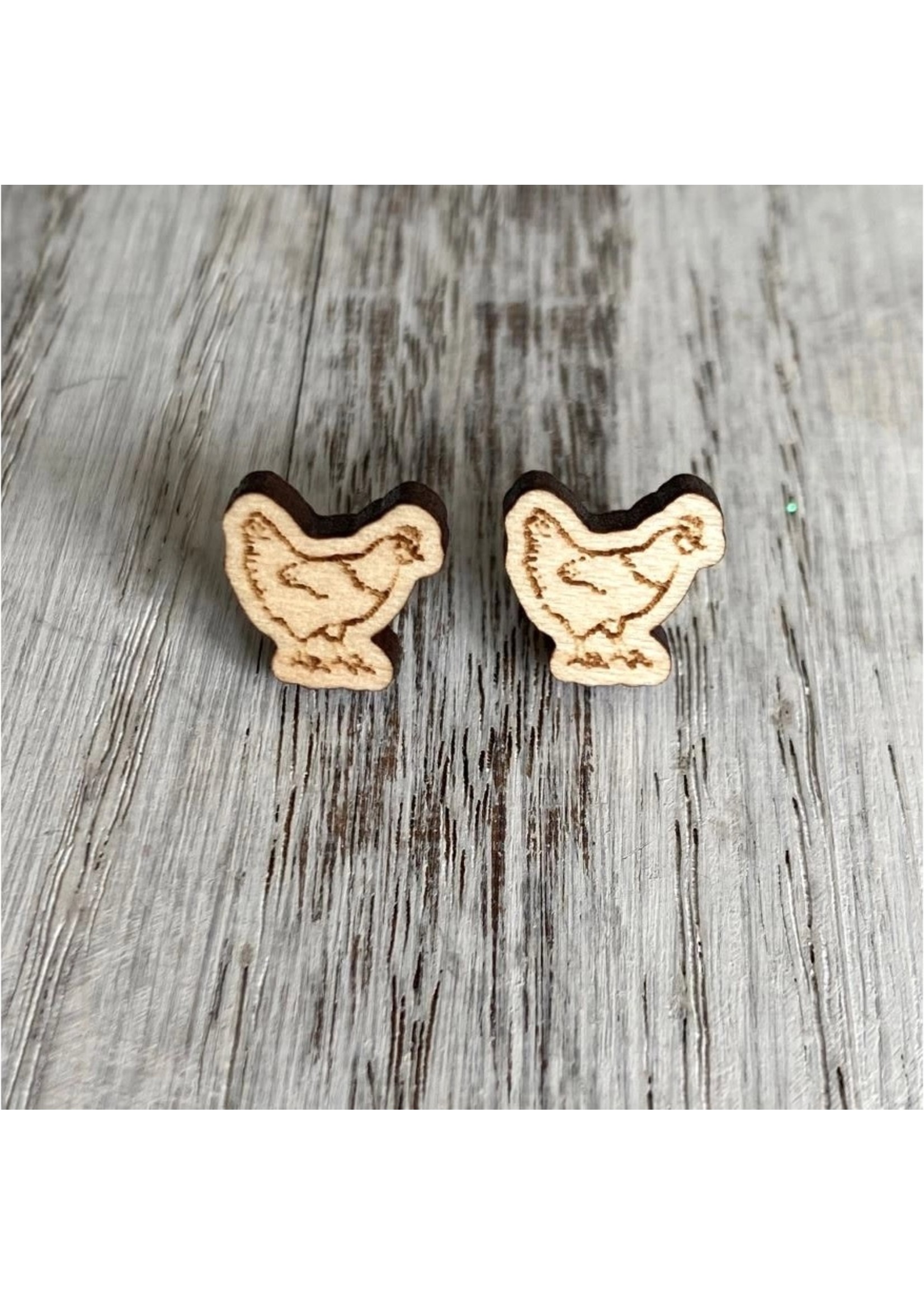 Chicken Stud Earrings