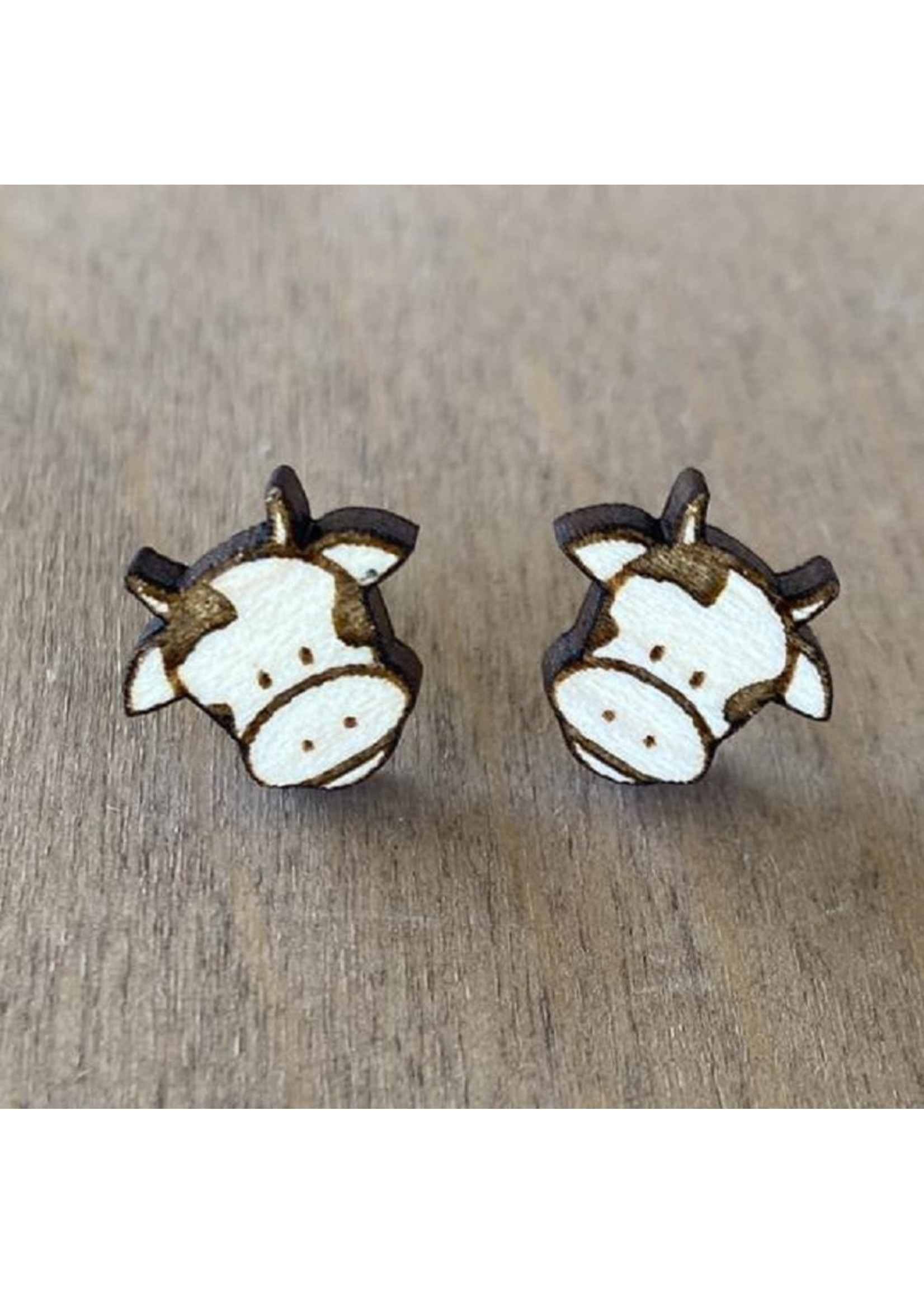 Holly & Liz Cow Stud  Earrings