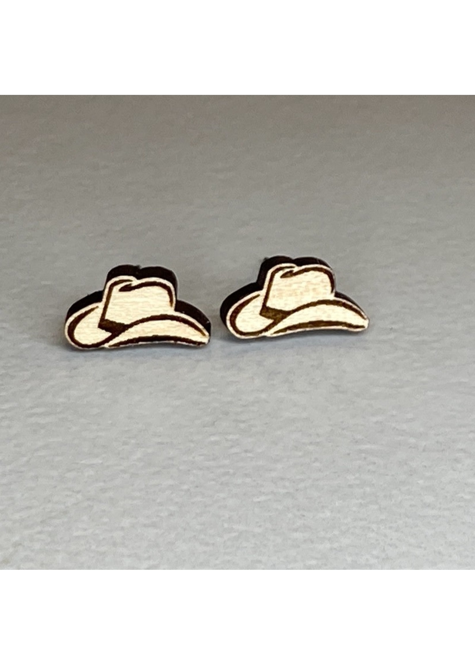 Holly & Liz Cowboy Hat Stud Earrings