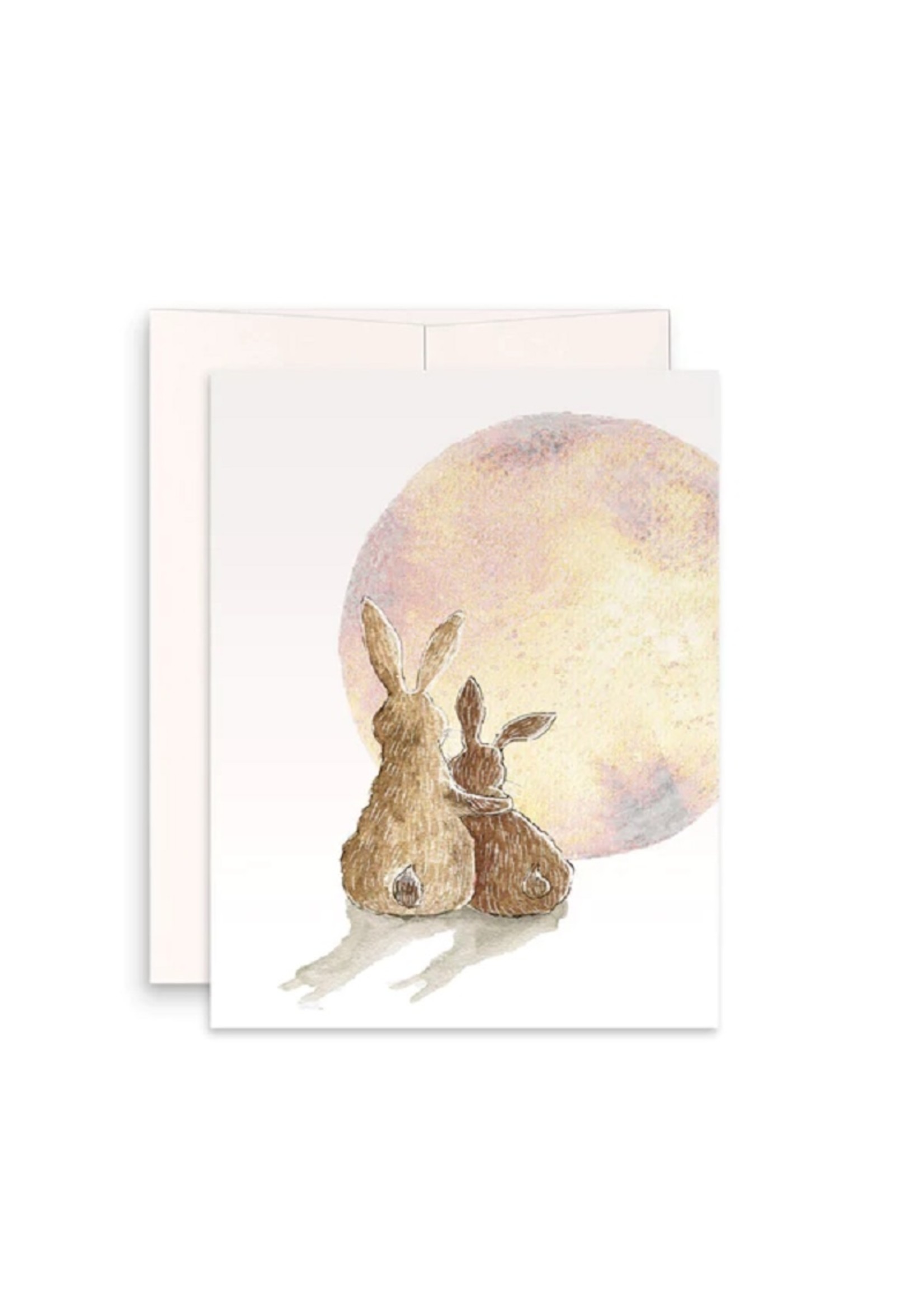 Bunnies and Moon Card
