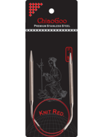 ChiaoGoo Reg-16" red circular knitting needles