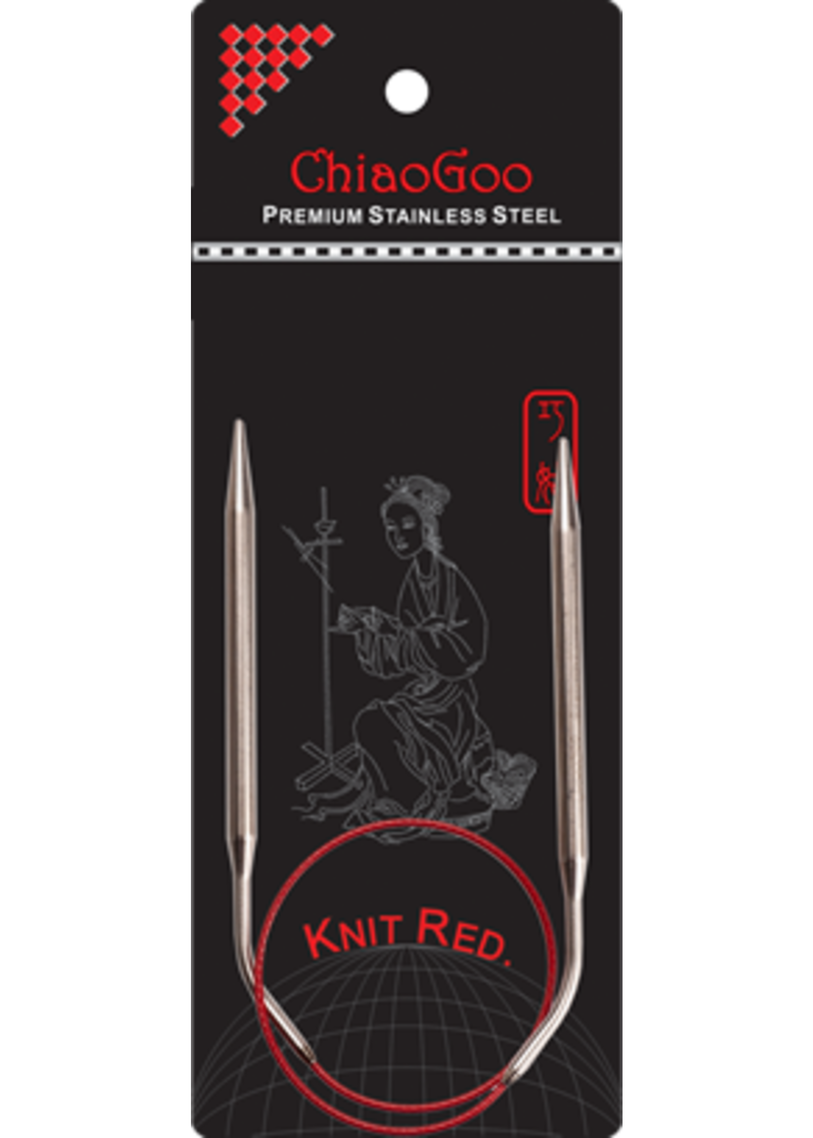 ChiaoGoo Reg-16" red circular knitting needles