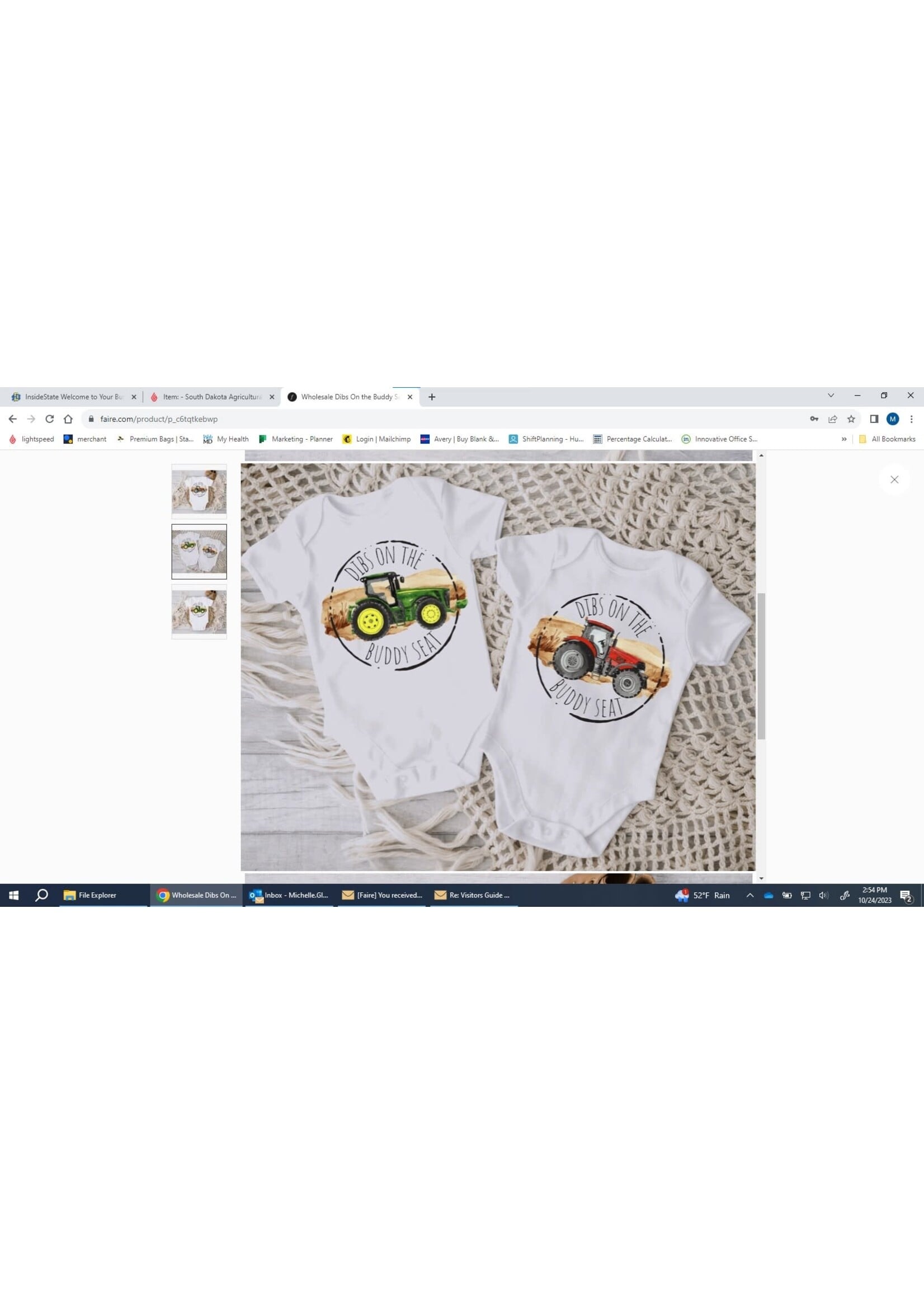 AvaryMae Inspirations Buddy Seat Onesie