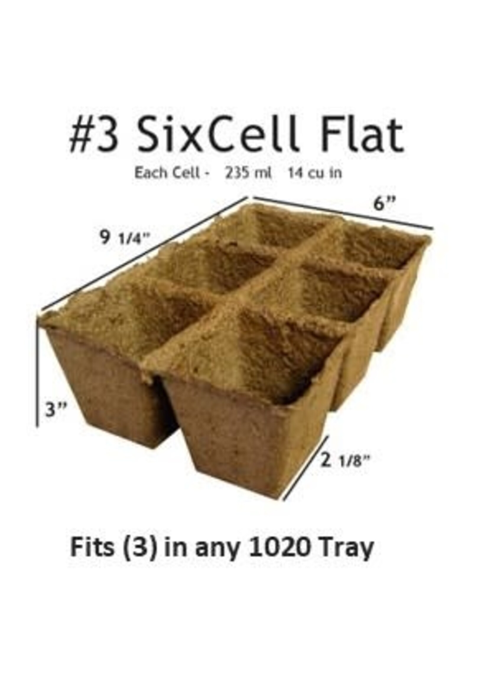 CowPots CowPots SixCell flat 3-pack