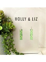 Holly & Liz Shamrock Acrylic Bar Earrings