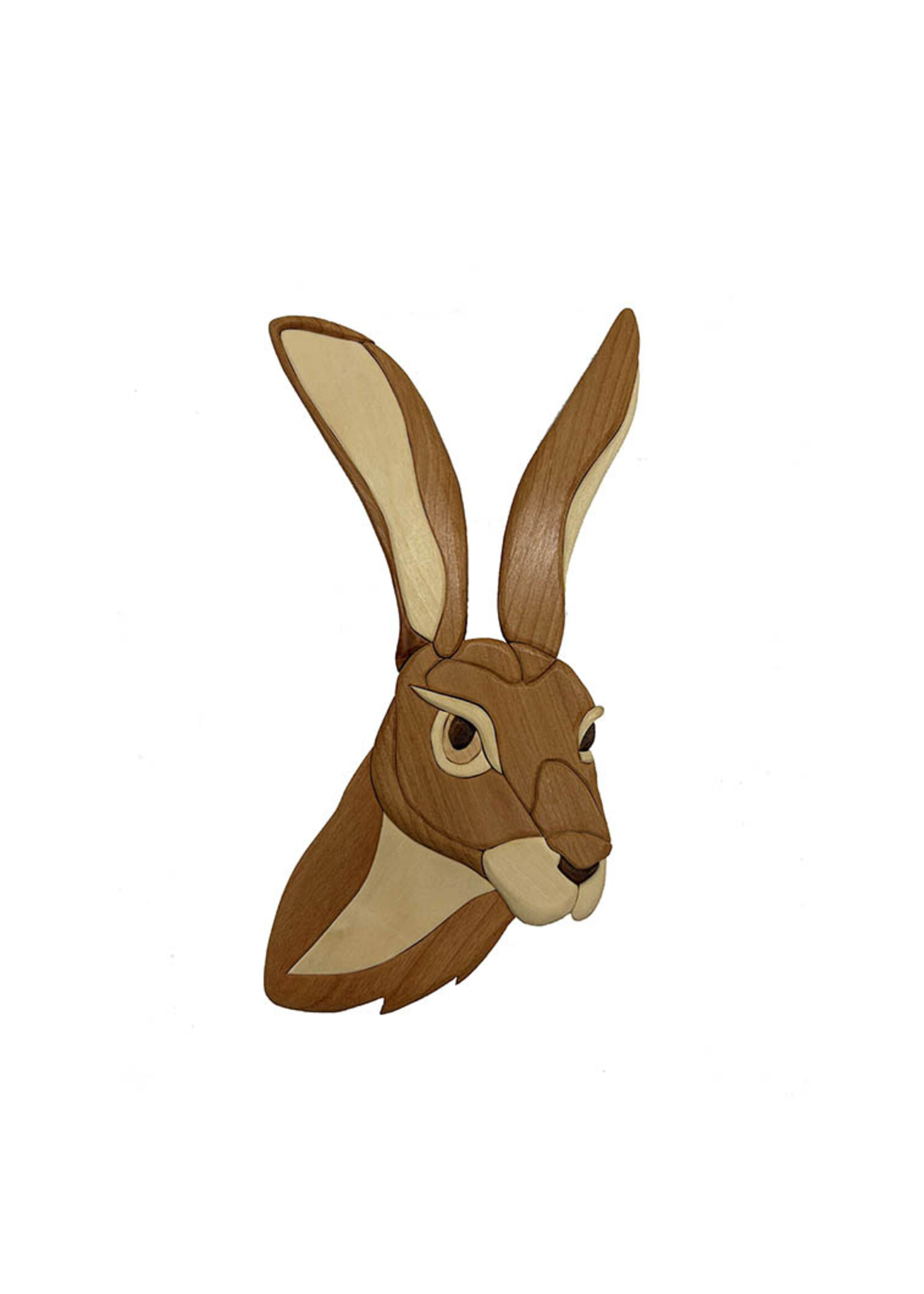 MosaicWood Creatives Jack Rabbit Wood Wall Hanging