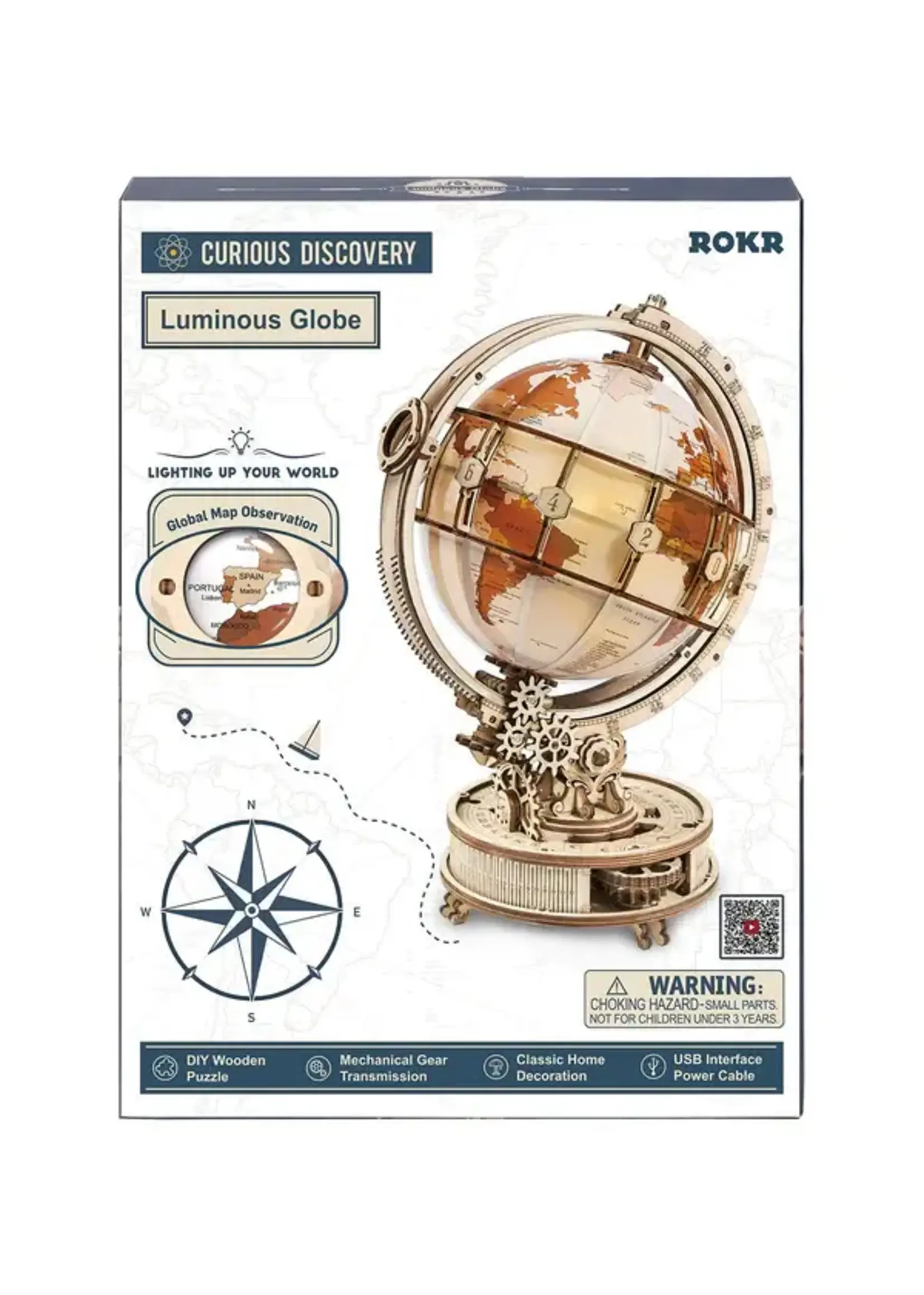 Hands Craft Wooden Puzzle: Luminous Globe