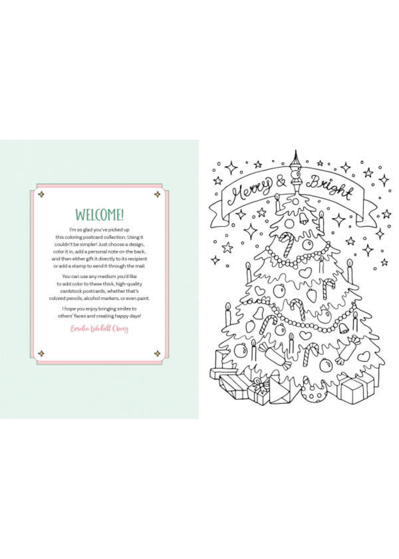 schiffer publishing Christmas Coloring Postcards
