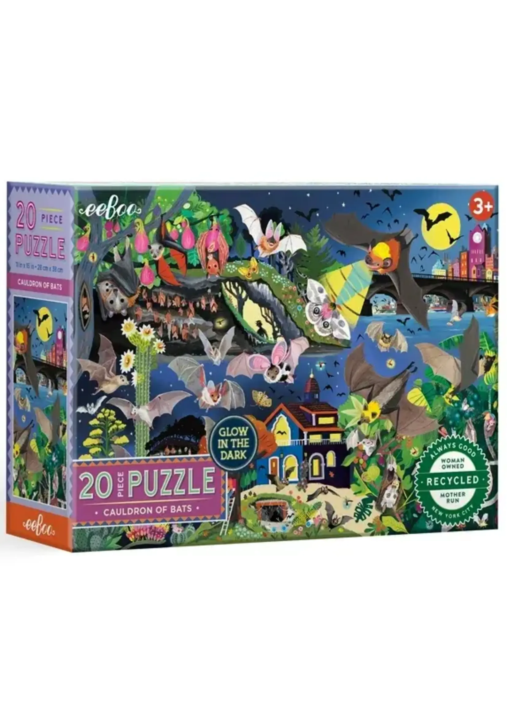 Eeboo Love of Bats  100 Piece Puzzle