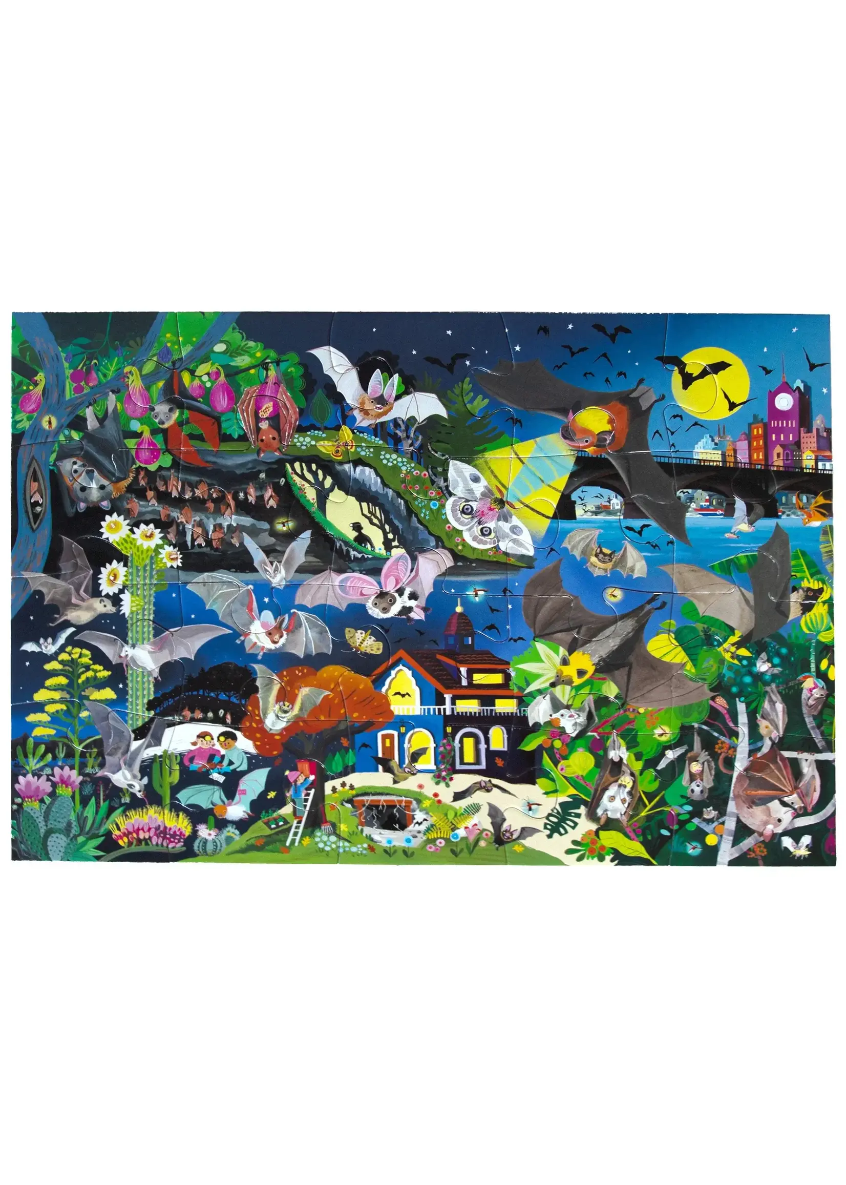 Eeboo Love of Bats  100 Piece Puzzle