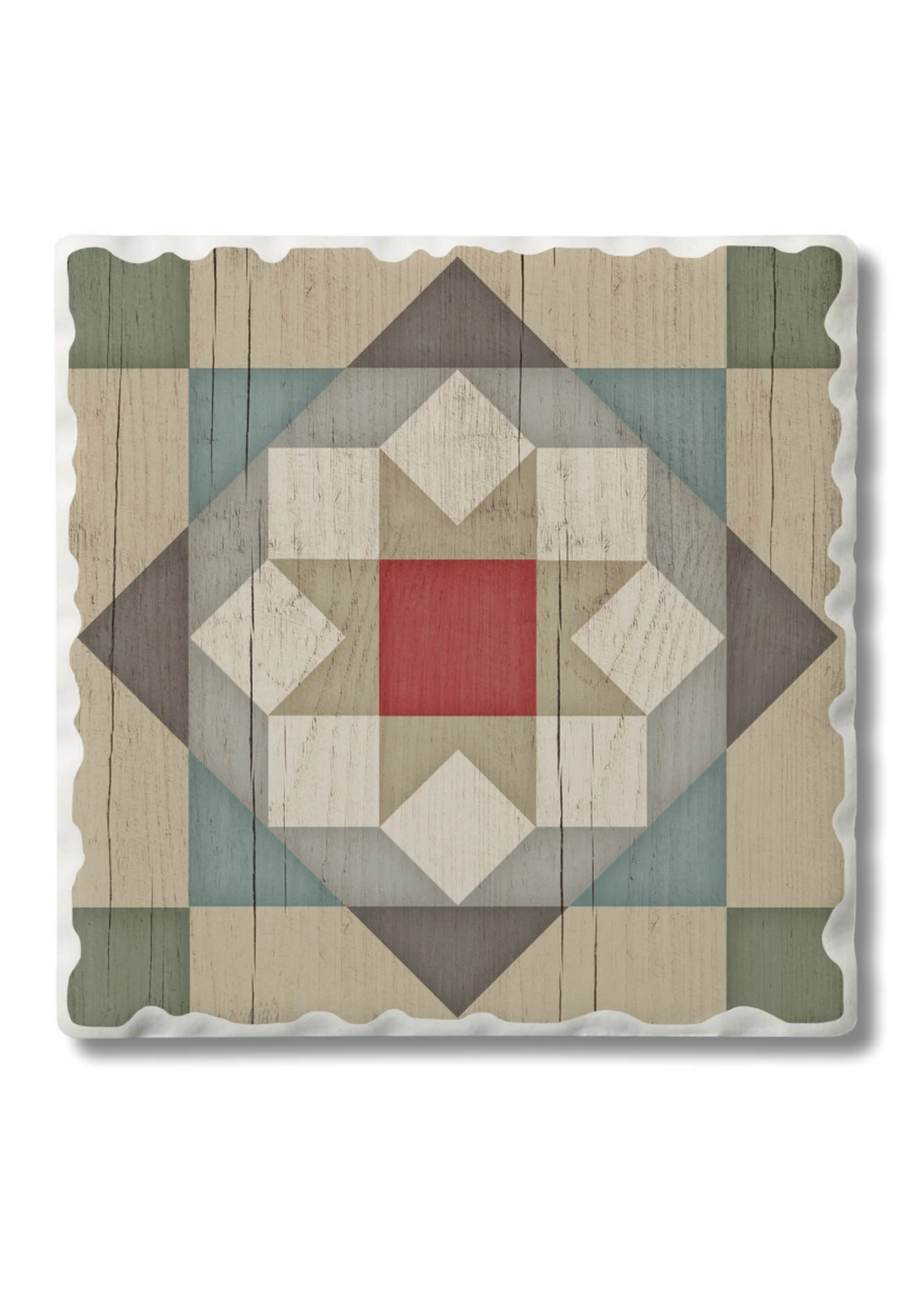 Highland Home Barn Star Barn Quilt Coaster
