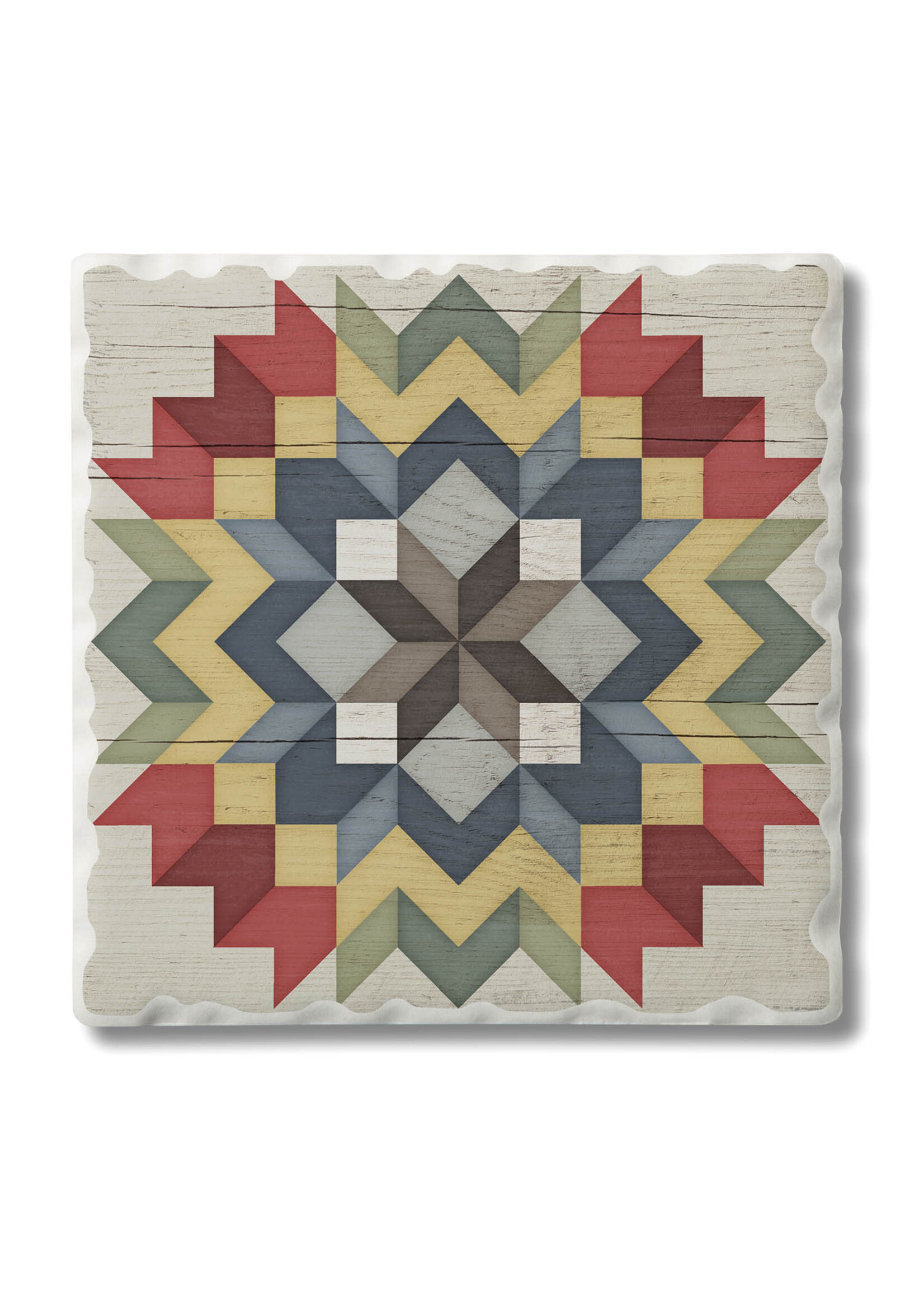 Highland Home Carpenters Star Barn Quilt Coaster