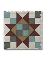 Highland Home Friendship Star Barn Quilt Coaster