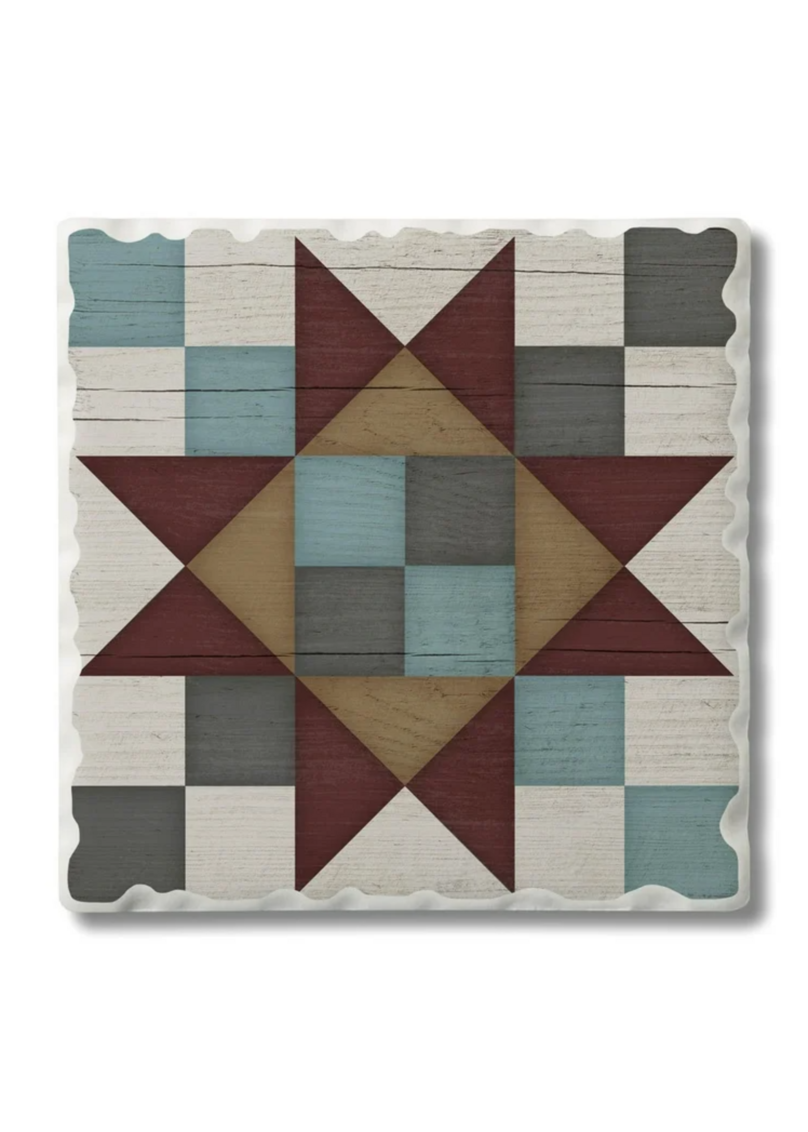 Highland Home Friendship Star Barn Quilt Coaster
