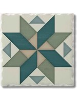 Highland Home Spinning Pinwheel Barn Quilt Coaster