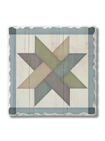 Highland Home Weave Star Barn Quilt Coaster