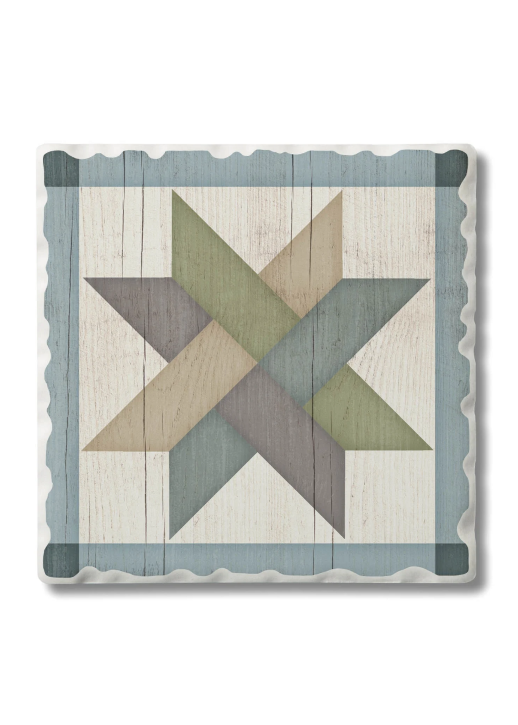 Highland Home Weave Star Barn Quilt Coaster