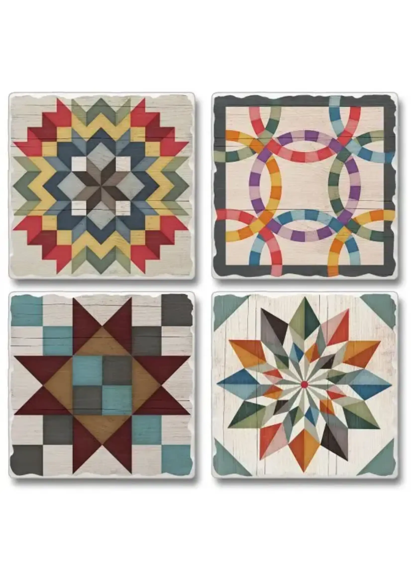 Highland Home Barn Quilt Signs- Coaster set