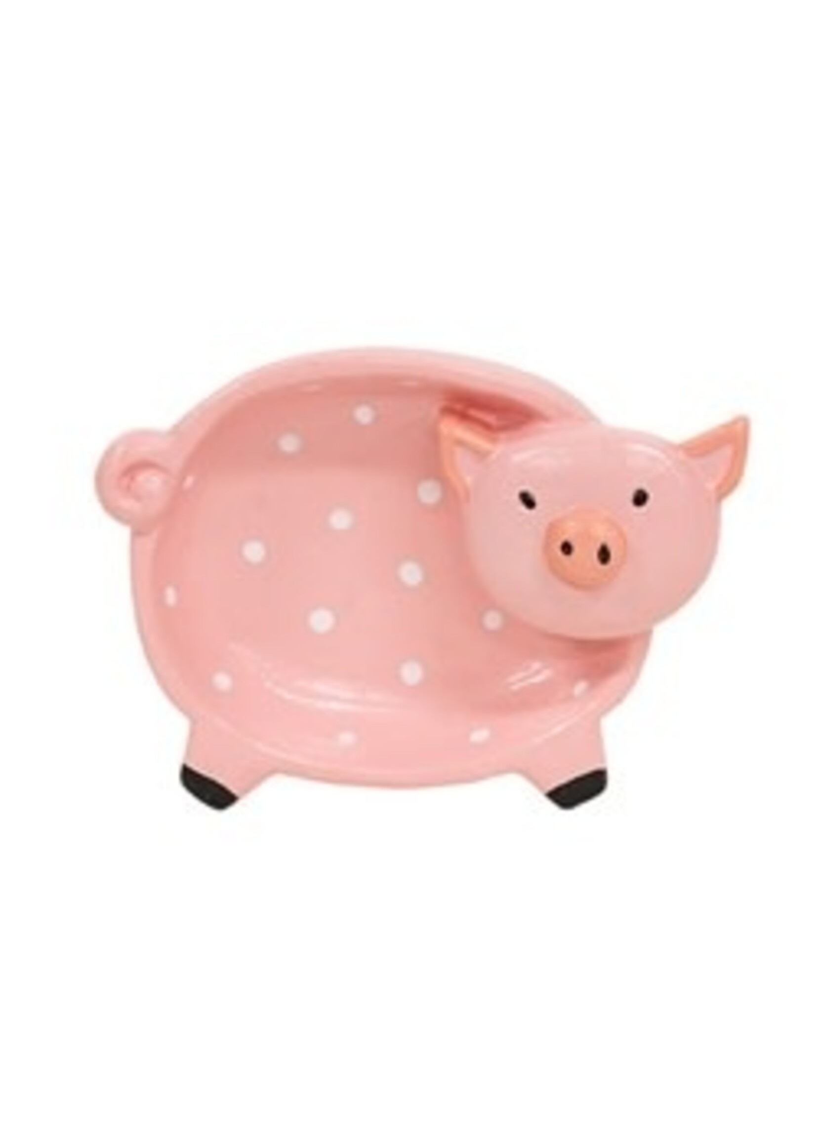 CWI Gifts Resin Polka Dot Pig Trinket Dish