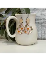 Holly & Liz Pumpkin Wood & Acrylic Earrings