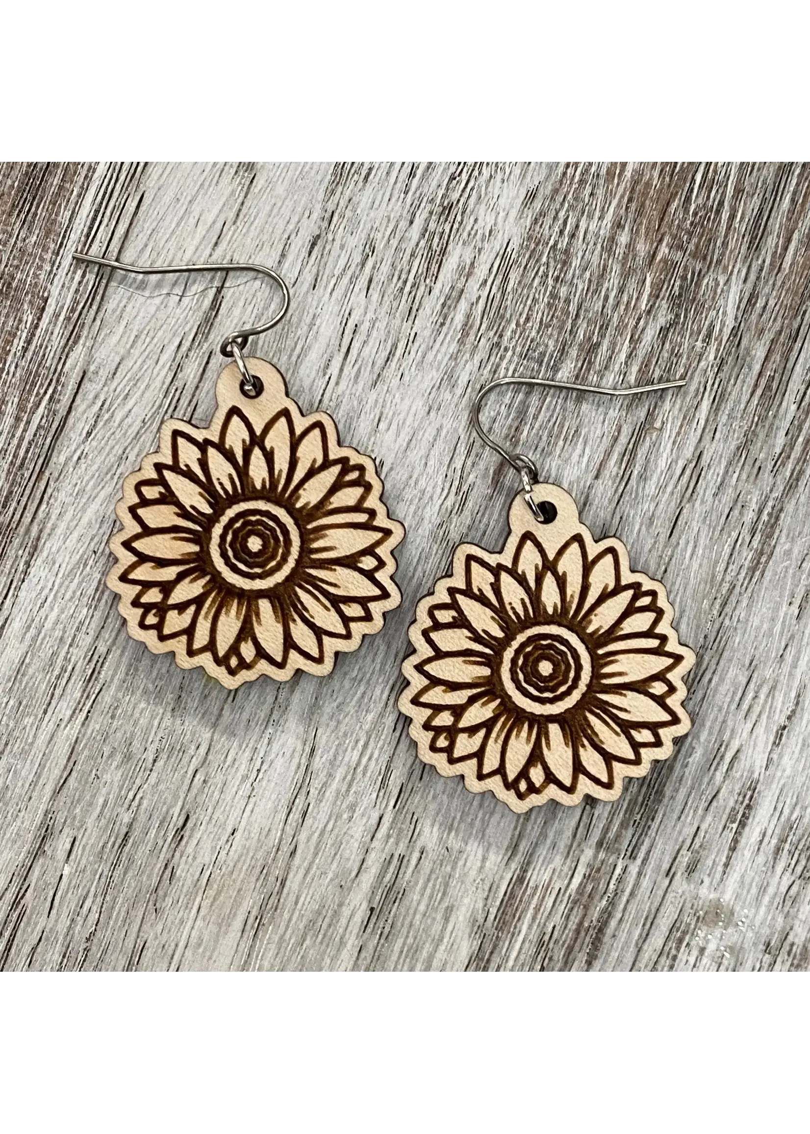 Holly & Liz Sunflower Mini Drop Earrings